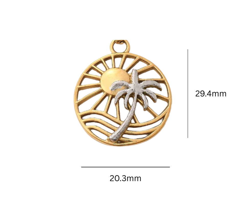 Sole – Palm Charm in Gold & Silver