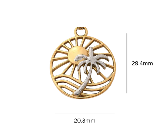 Sole – Palm Charm in Gold & Silver