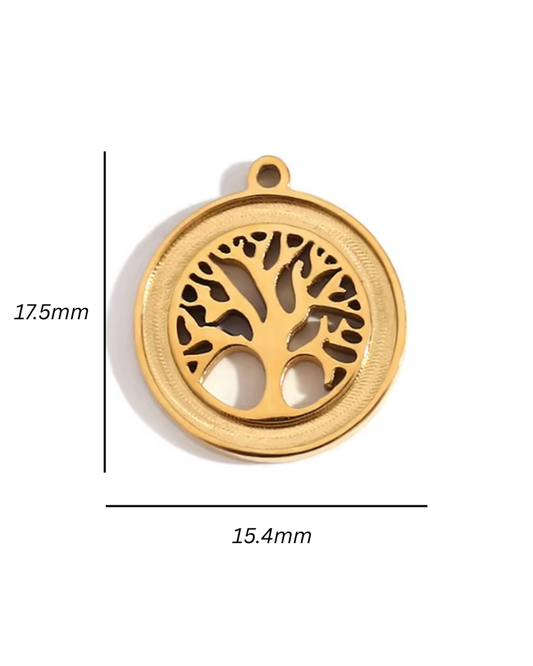 Golden Tree of Life Charm