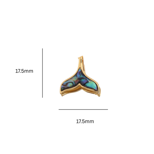 Abalone Whale Tail Charm
