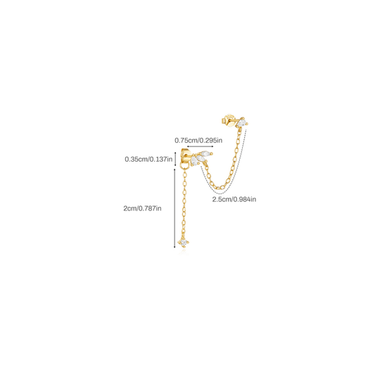 Selene Earrings – Double Gold
