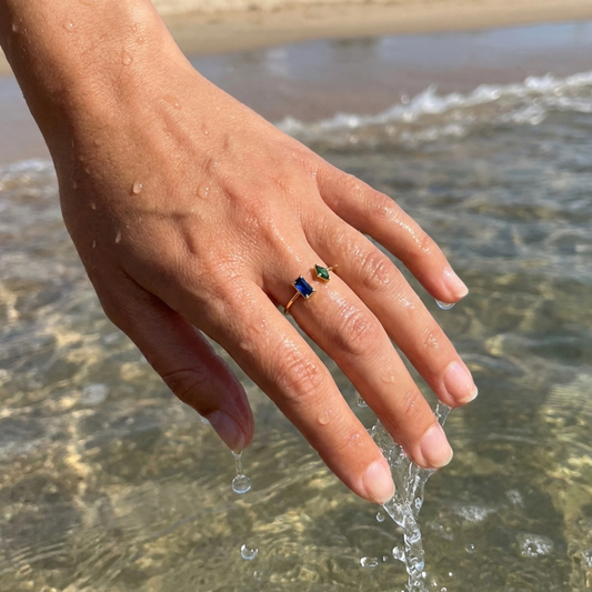 Gem Ring - Blue & Green
