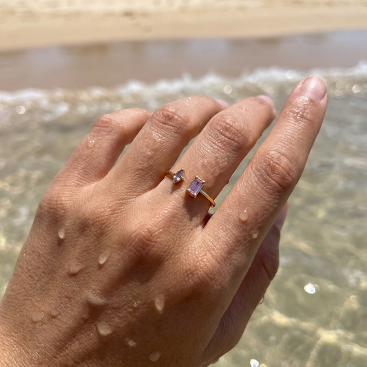 Gem Ring - Pink & Crystal