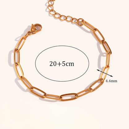 PAPERCLIP GOLD BRACELET - Made for our charmed necklaces