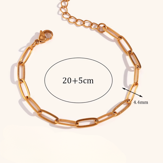 PAPERCLIP GOLD BRACELET - Made for our charmed necklaces