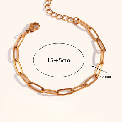 PAPERCLIP GOLD BRACELET - Made for our charmed necklaces