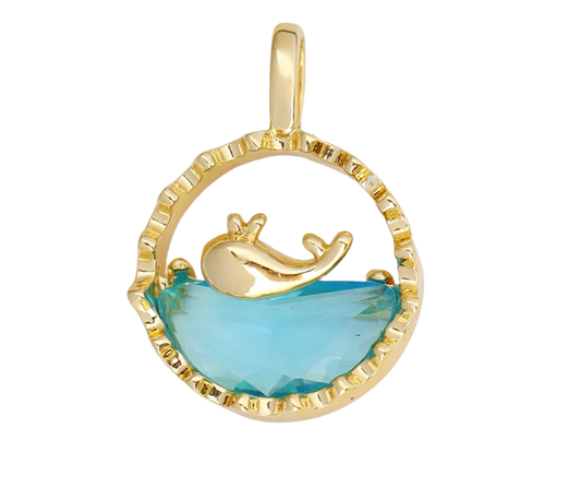 Kaia – Blue Whale Charm in Gold
