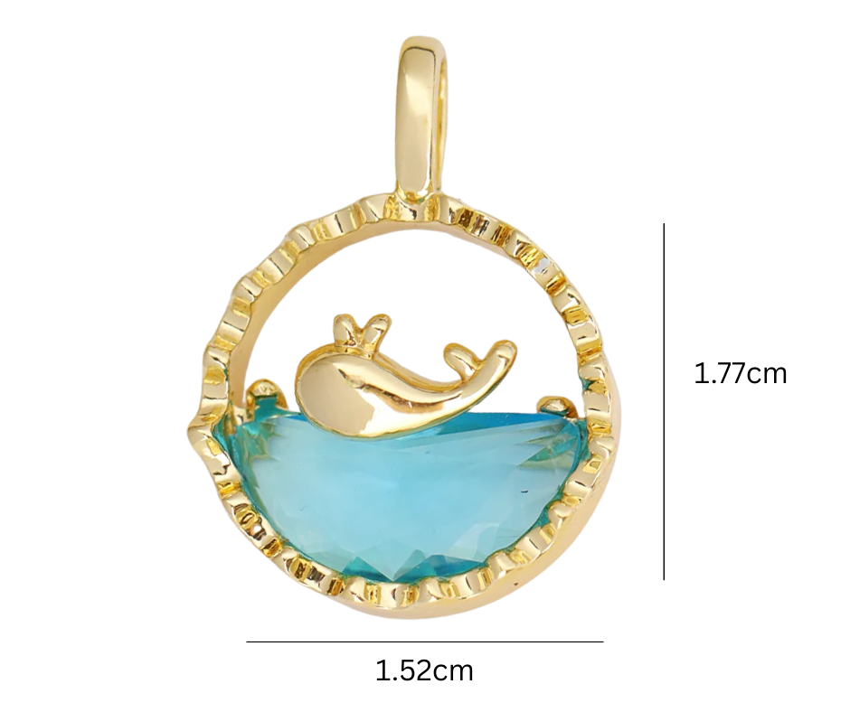 Kaia – Blue Whale Charm in Gold