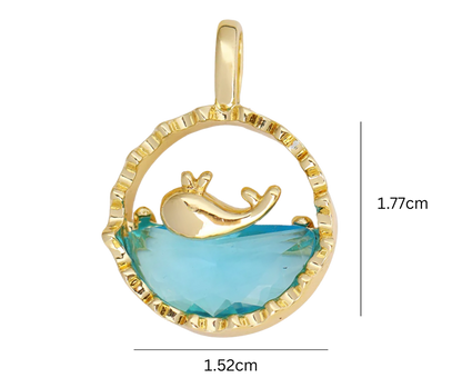 Kaia – Blue Whale Charm in Gold