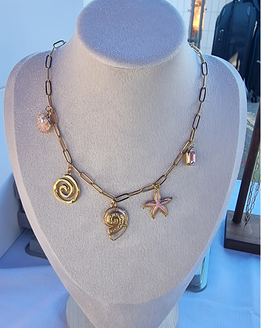 Custom Charmed Necklace Builder - Design Your Own Gold-Plated Charm Necklace