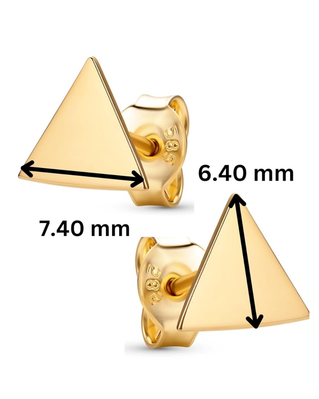 Golden Pyramid Studs