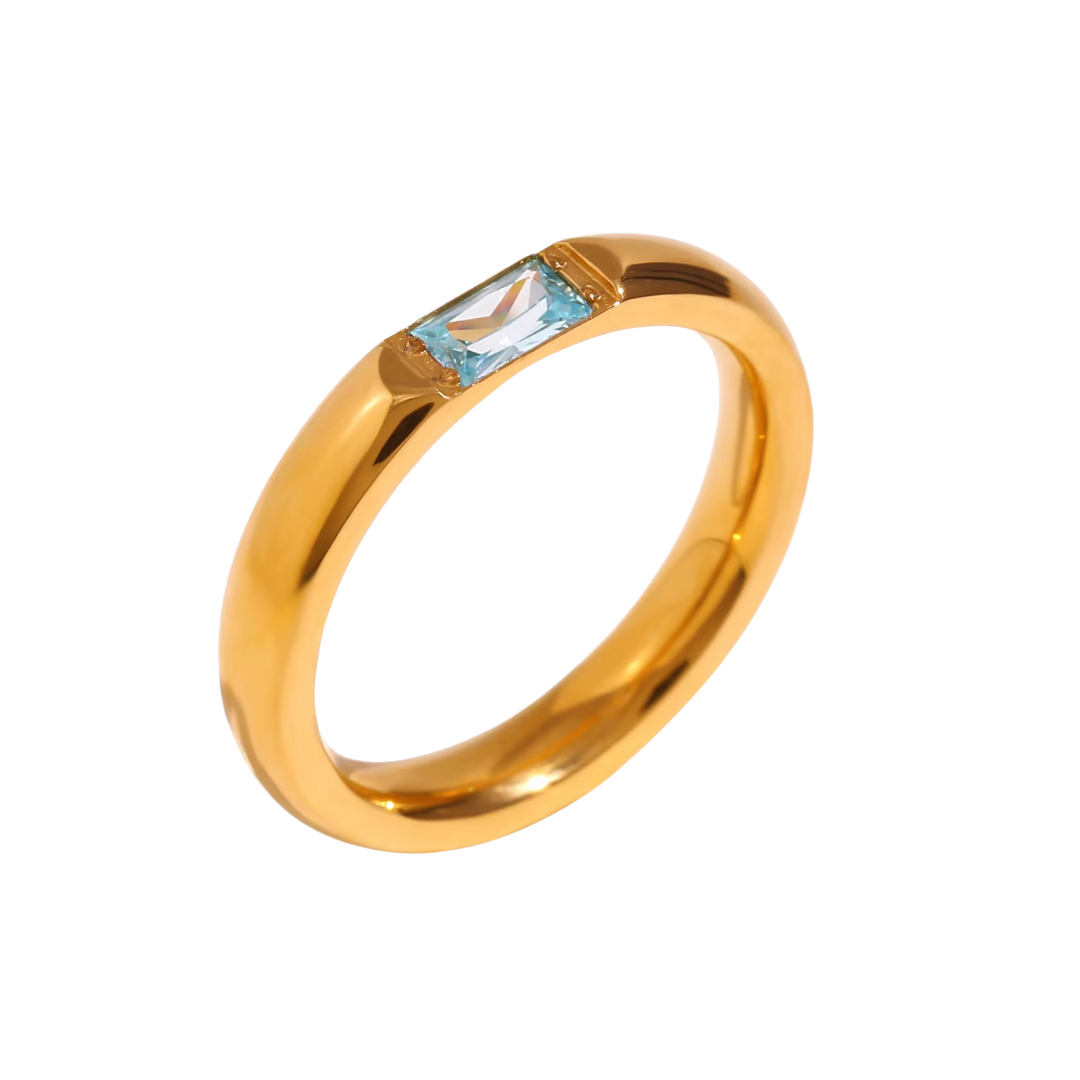 Isla Ring in Aquamarine