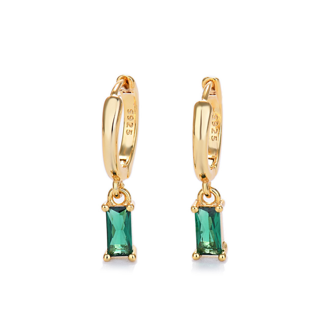 Sola Earrings in Emerald