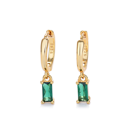 Sola Earrings in Emerald