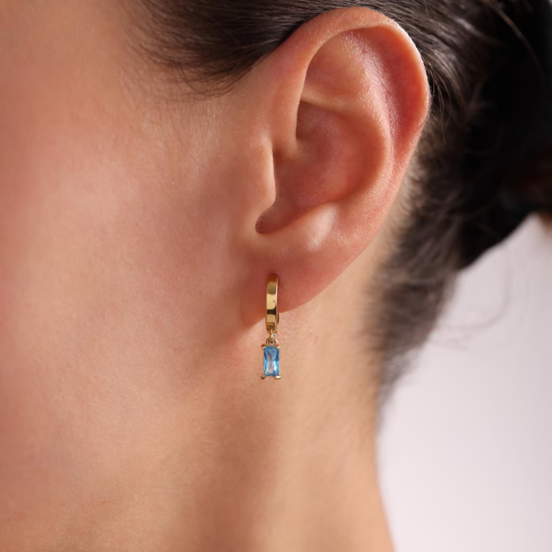 Sola Earrings in Aquamarine