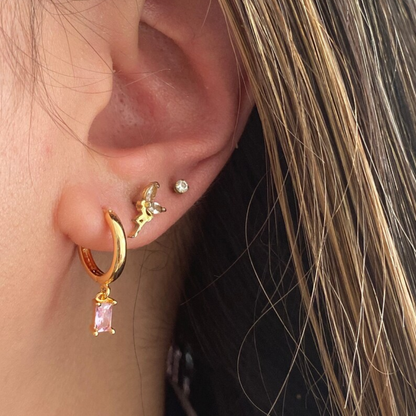 Sola Earrings in Pink Sapphire