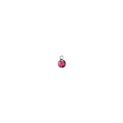 Silver Crystal Drop Charm