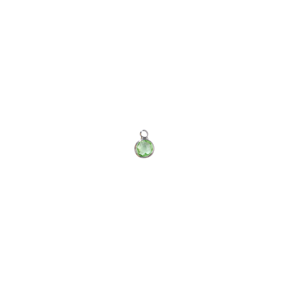Silver Crystal Drop Charm