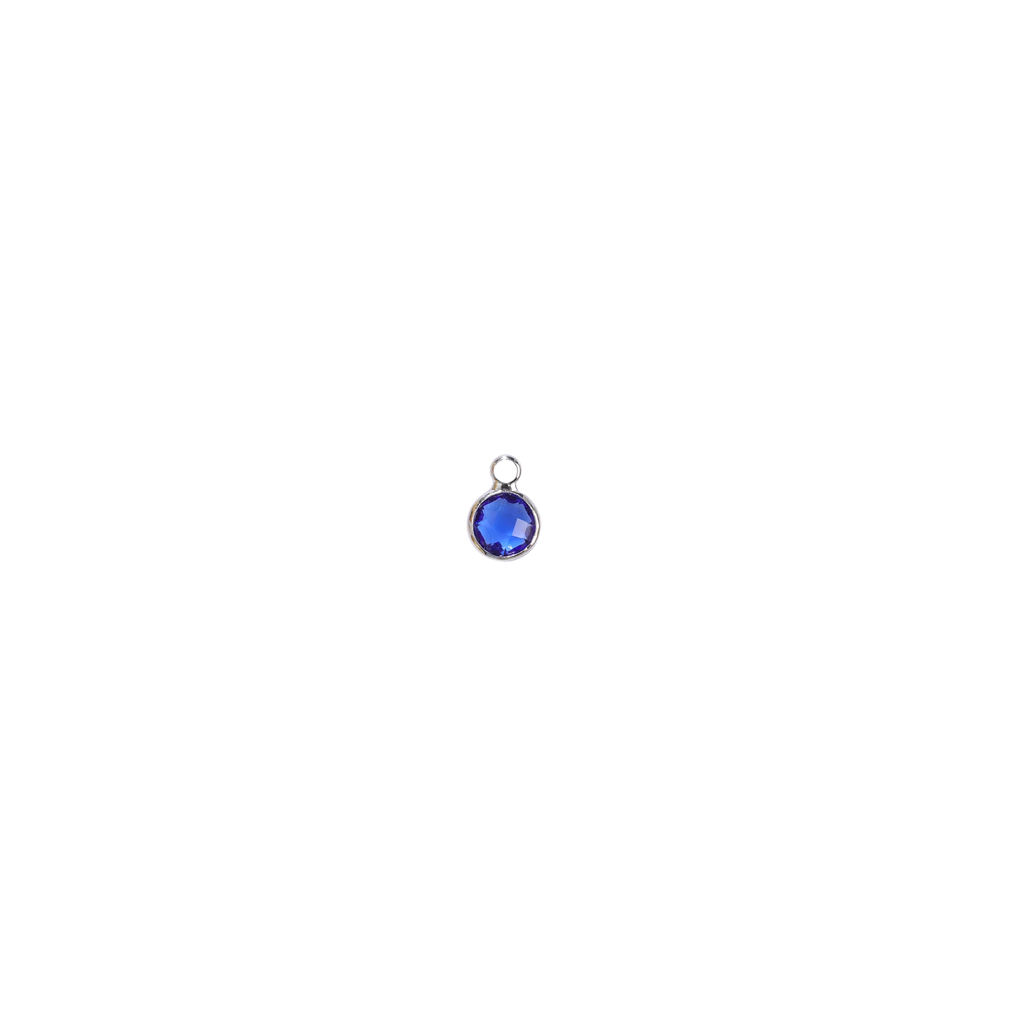 Silver Crystal Drop Charm