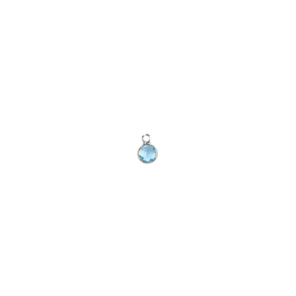 Silver Crystal Drop Charm