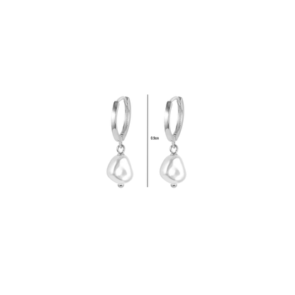 Mira Drop Earrings in Silver