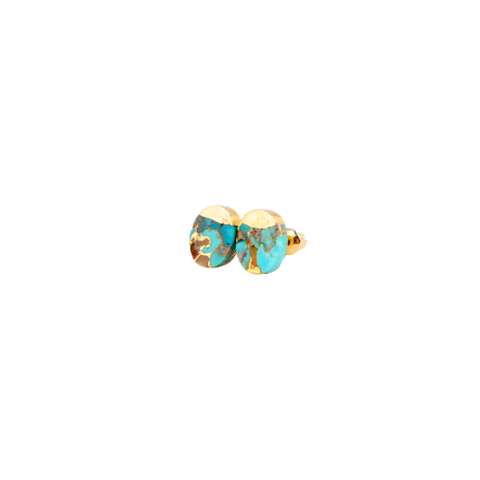 Terra Studs in Gold Turquoise