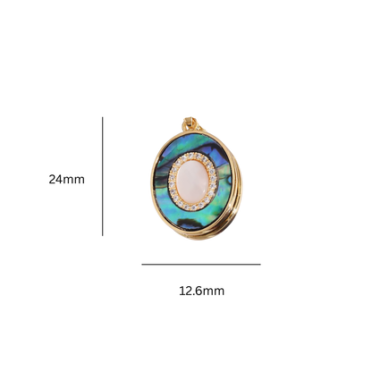 Abalone Oval Charm