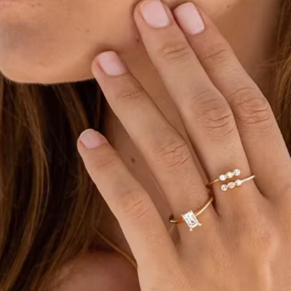 Golden Tide Cluster Ring