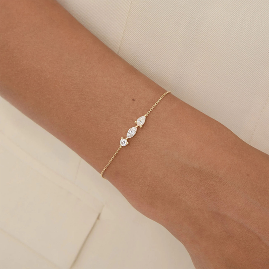 Elara Bracelet - Tri Stone