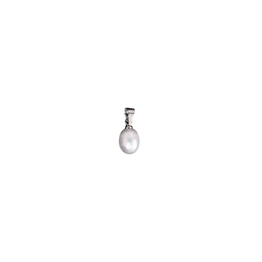 Silver Pearl Pendant Charm