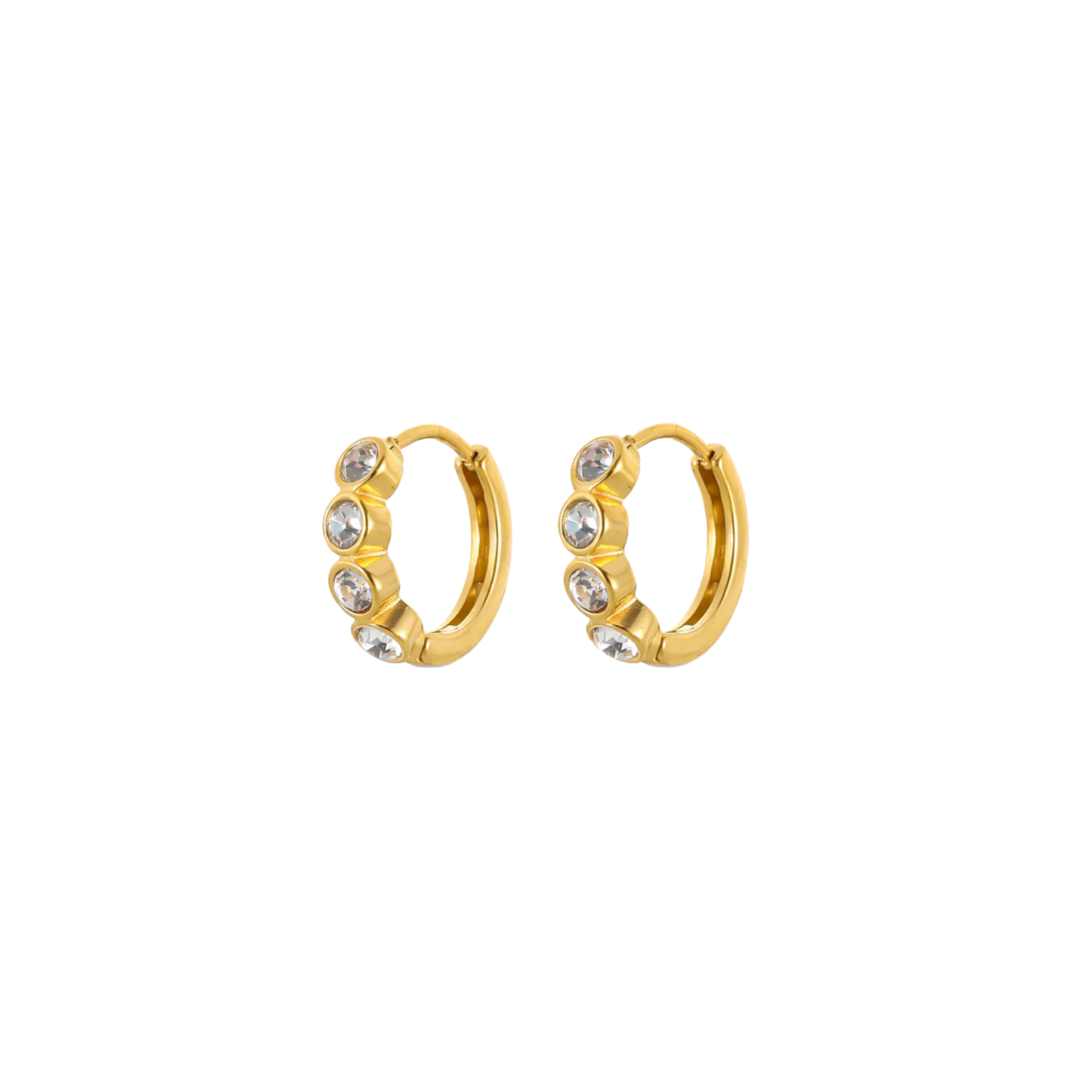 Cove Crystal Huggie Hoops
