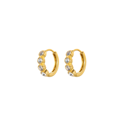 Cove Crystal Huggie Hoops