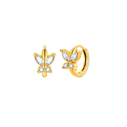 Isla Butterfly Huggie Hoops