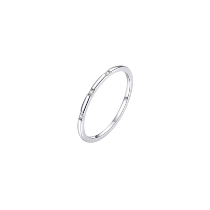 Siya Ring Crystal - Silver