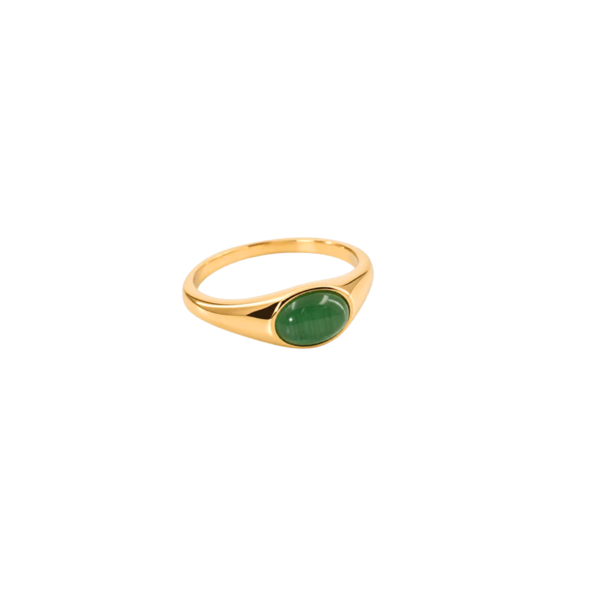 Lumi Ring Green Stone