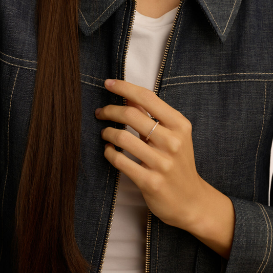 Liora Ring - Premium Collection - Gold with pink stones