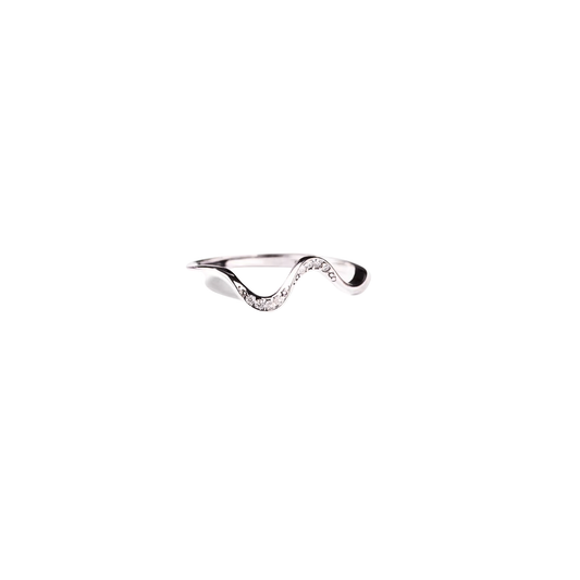 Coastal Curve Ring – Premium Collection - Silver