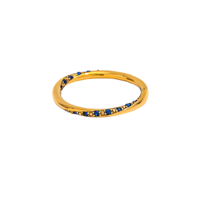 Cove Spark Ring – Gold Blue