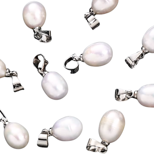 Silver Pearl Pendant Charm