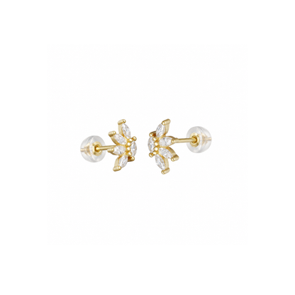 Elara Petal Studs – Gold