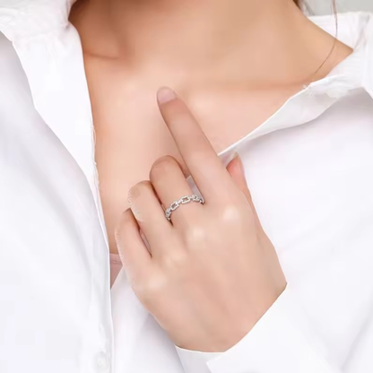 Elara Link Ring - Silver