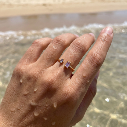 Gem Ring - Pink & Crystal