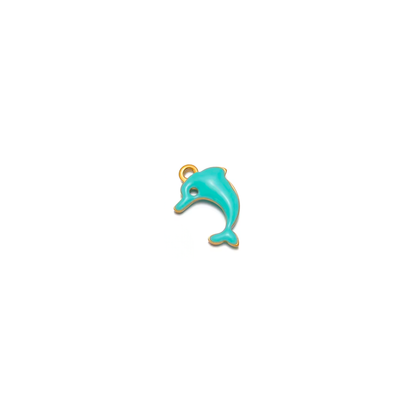 Coastal Friends Dolphin Charm by KJAYDE with turquoise enamel and gold-tone finish