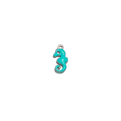 Coastal Friends Seahorse Charm by KJAYDE with turquoise enamel and silver-tone finish
