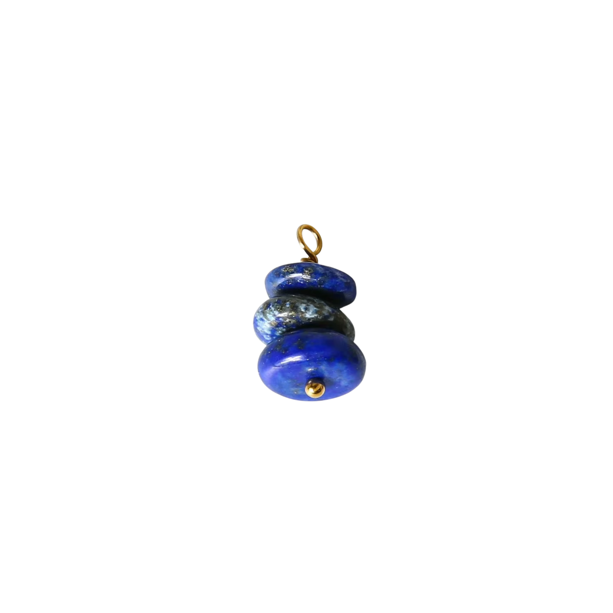 Coastal Stone Stack Charm by KJAYDE with stacked deep blue stone pieces and gold-tone detailing