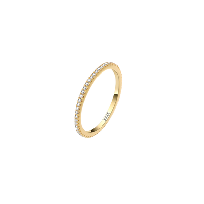 Liora Ring by KJAYDE in gold vermeil with delicate clear stones