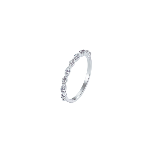 Premium Celeste Ring by KJAYDE in 925 sterling silver with marquise and round crystal detailing