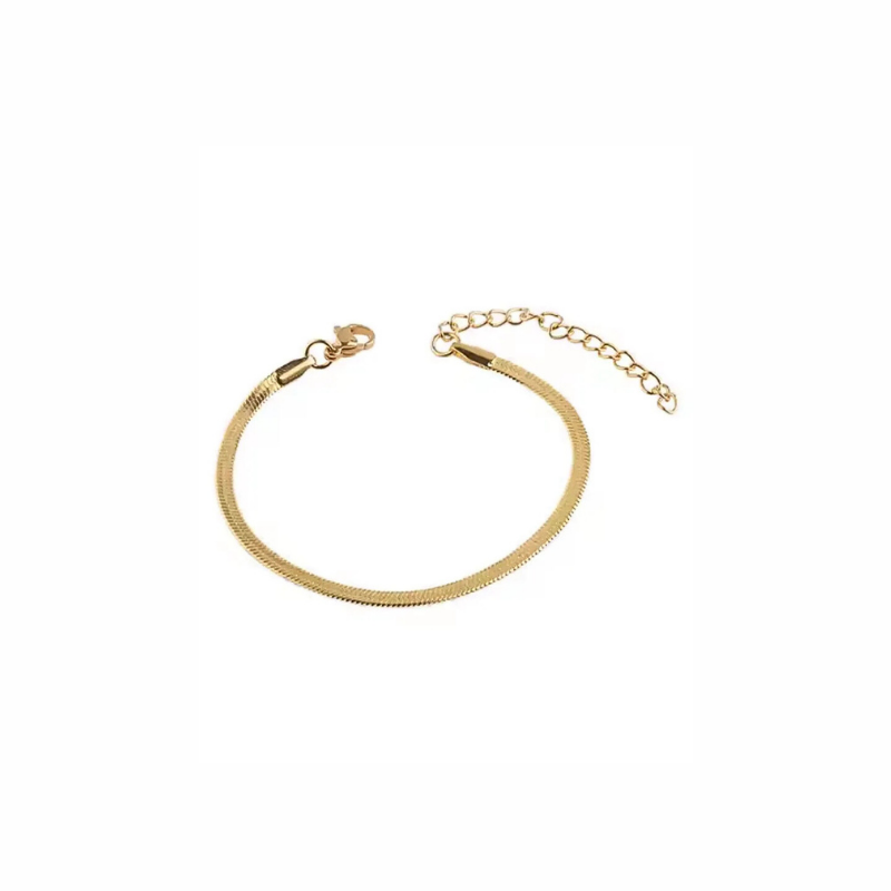 Zara gold snake chain bracelet — waterproof, tarnish-resistant minimalist bracelet for layering or solo wear
