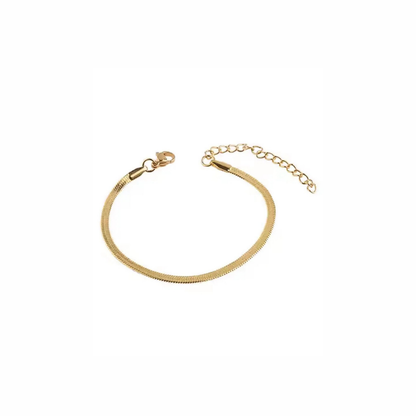 Zara gold snake chain bracelet — waterproof, tarnish-resistant minimalist bracelet for layering or solo wear
