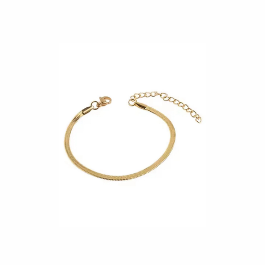 Zara gold snake chain bracelet — waterproof, tarnish-resistant minimalist bracelet for layering or solo wear